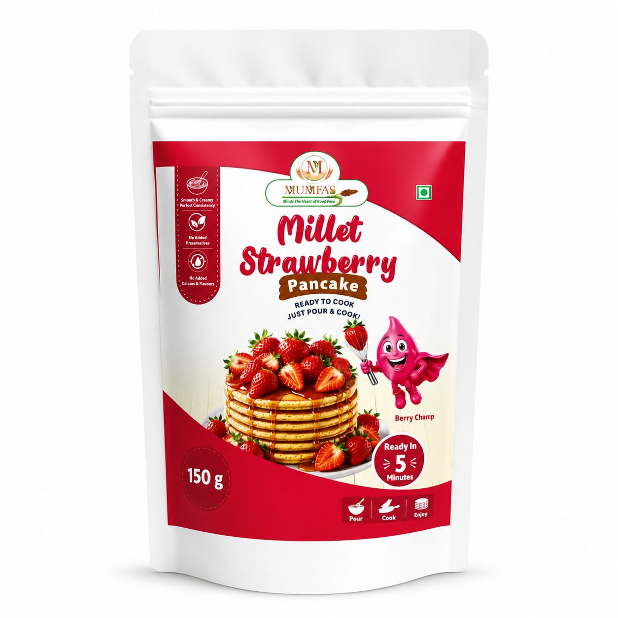 Strawberry Millet Pan Cake